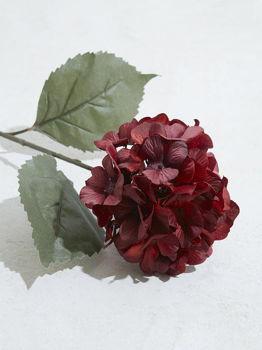 Westside Home Dark Red Hydrangea Artificial Plant