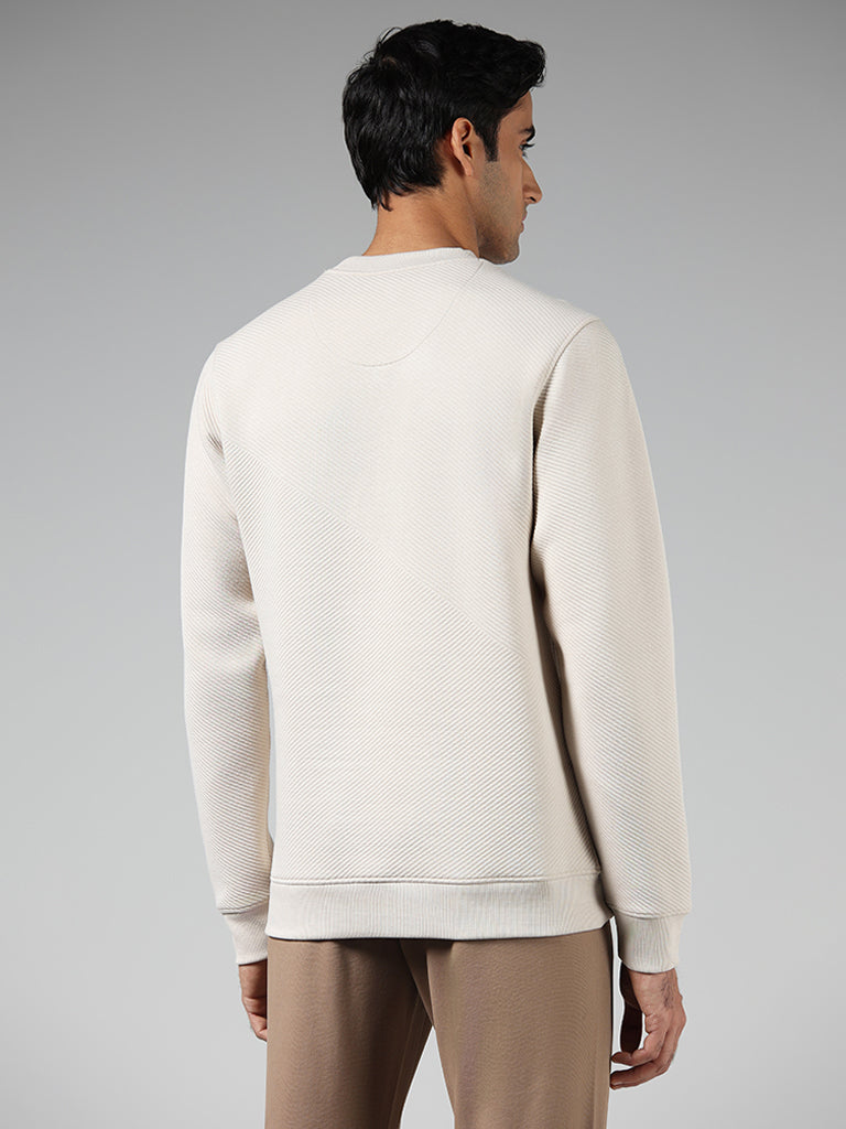 Ascot Cream Ribbed Relaxed-Fit Sweater