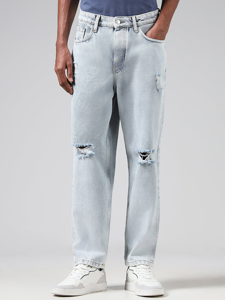 Nuon Ice Blue Relaxed - Fit Mid - Rise Jeans