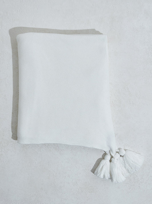 Westside Home Single White Throw