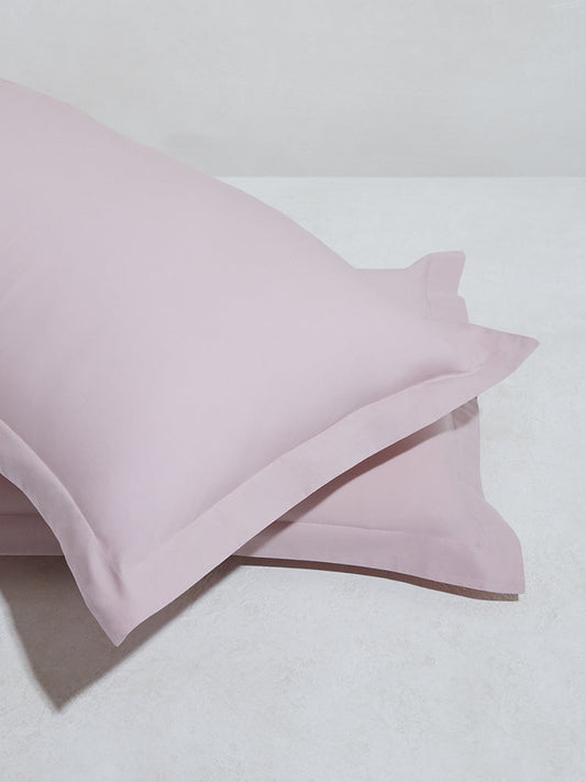 Westside Home Pink Solid Pillowcover (Set of 2)