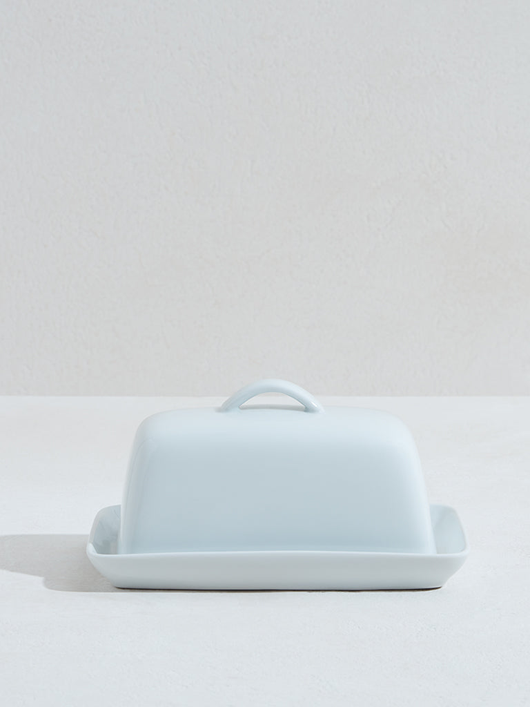 Westside Home White Ceramic Butter Dish