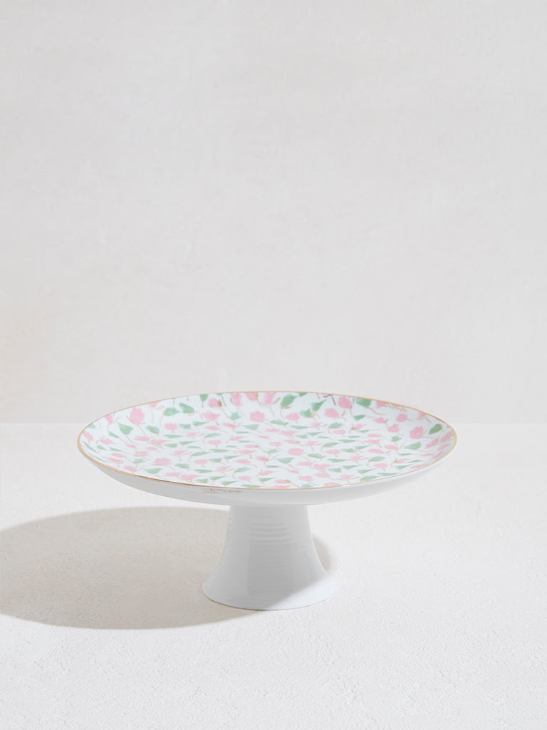 Westside Home Pink Floral Cake Stand