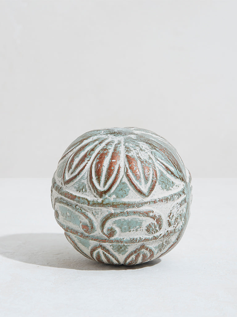 Westside Home Green Paper Mache Decorative Sphere