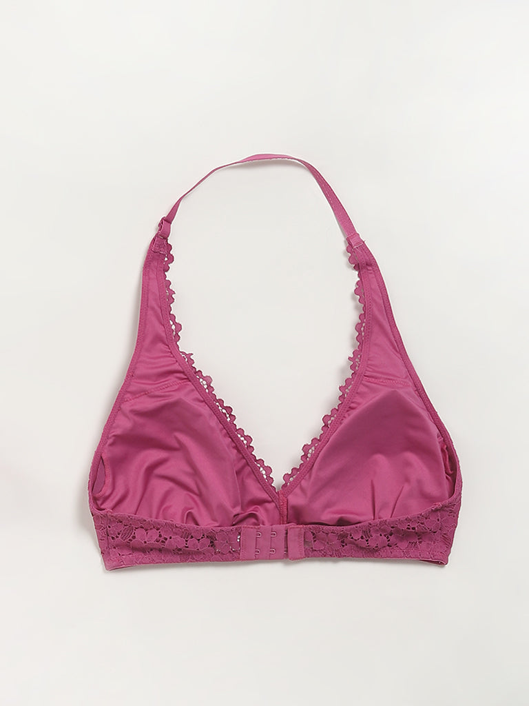 Superstar Pink Lace Bra