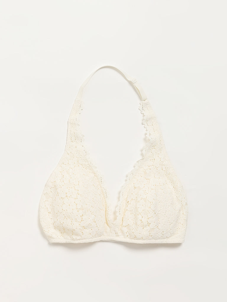 Superstar Off-White Lace Bra