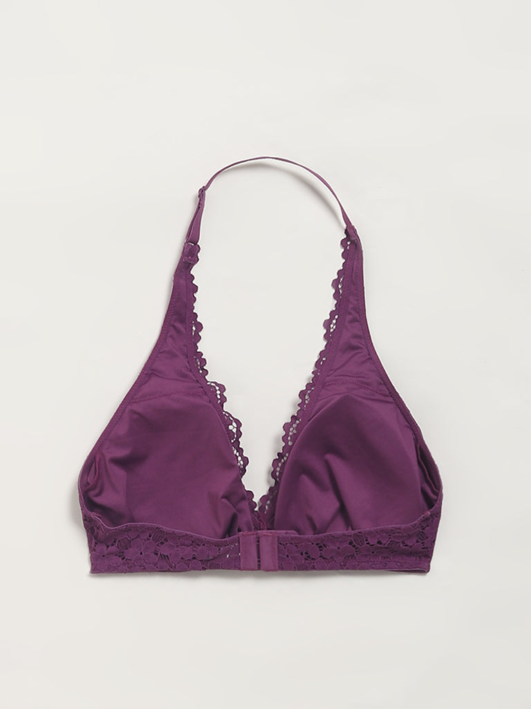 Superstar Purple Lace Bra