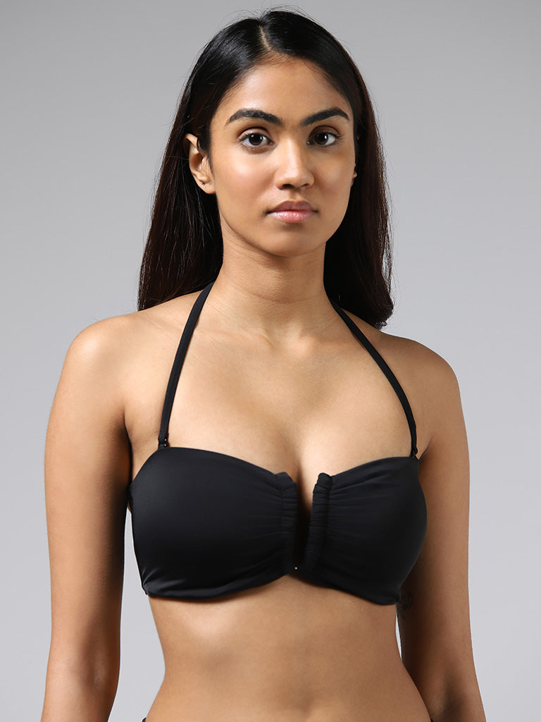 Wunderlove Black U-Shaped Bandeau Bra