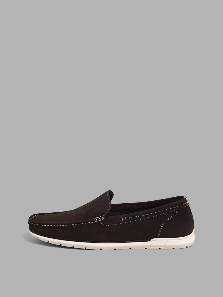 SOLEPLAY Chocolate Brown Slip-On Loafers