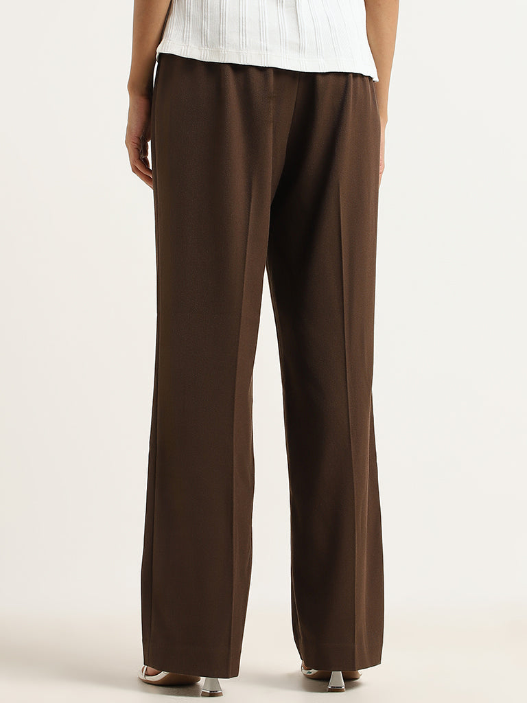 Wardrobe Brown Solid Trousers