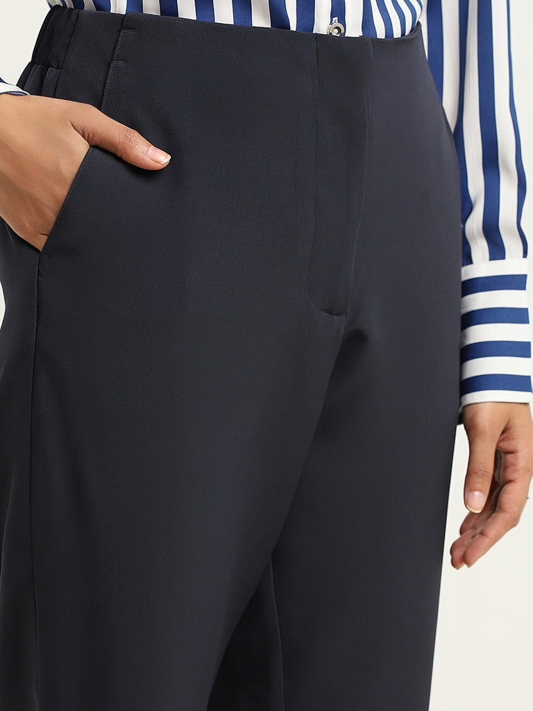 Wardrobe Plain Navy Trousers