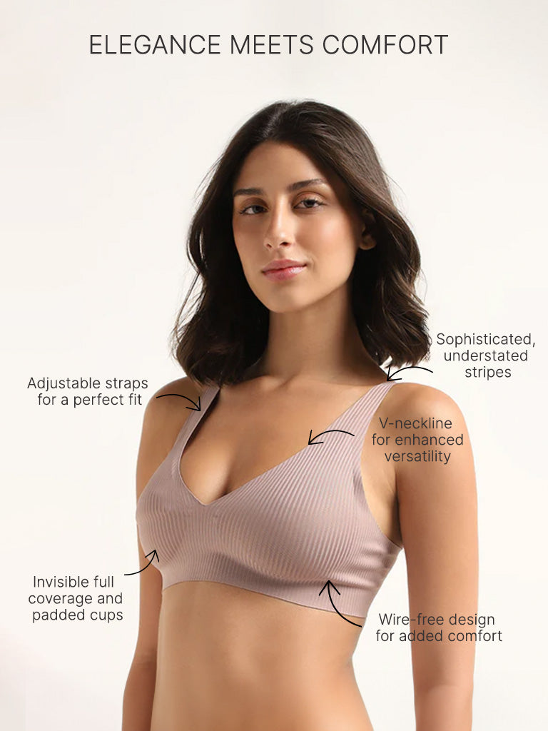 Wunderlove Pastel Brown Invisible Bra