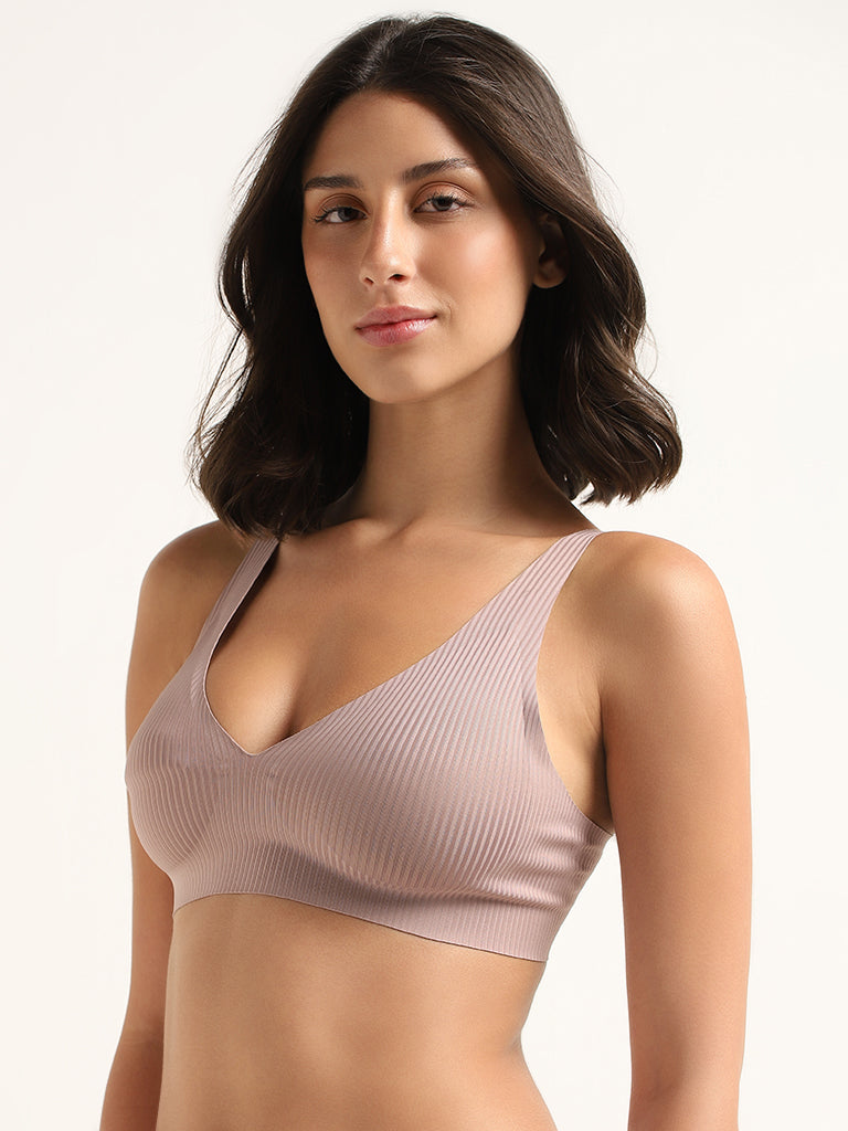 Wunderlove Pastel Brown Invisible Bra