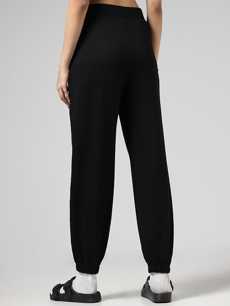 Studiofit Solid Black Track Pants