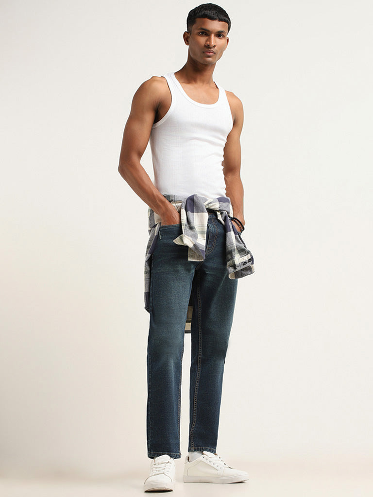 Nuon Blue Slim - Fit Mid - Rise Jeans