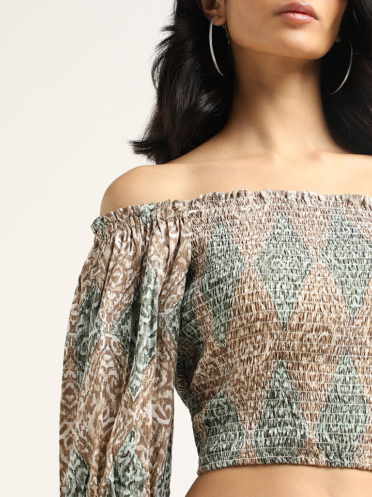 Bombay Paisley Green Printed Top