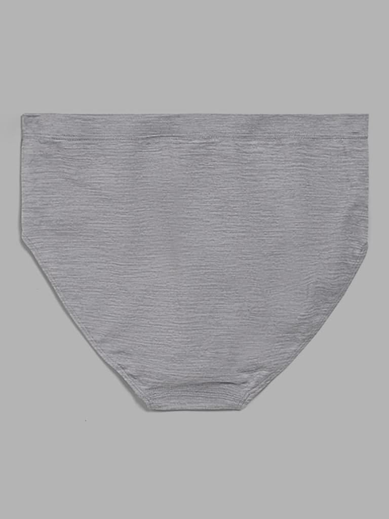 Wunderlove Solid Grey Seam-free Brief