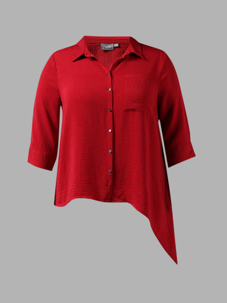 Gia Solid Red Shirt