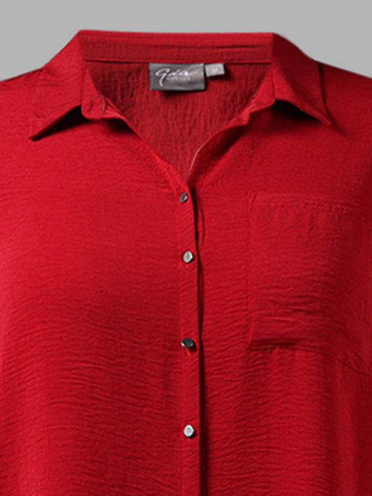 Gia Solid Red Shirt