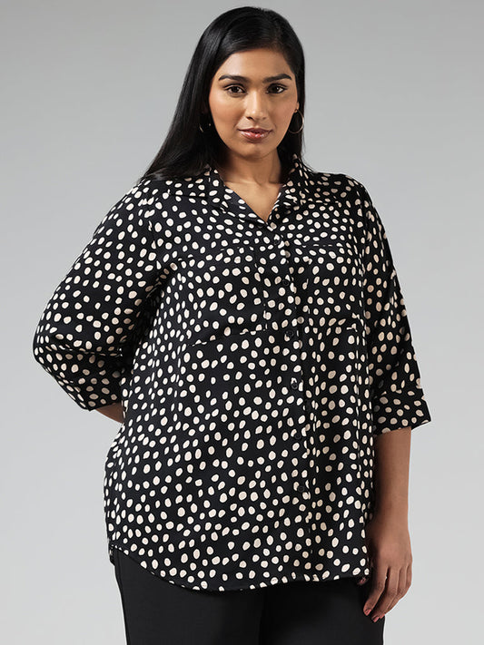 Gia Black Polka Dotted Shirt