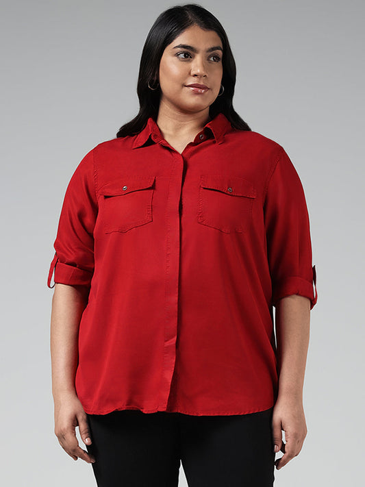 Gia Solid Red Shirt