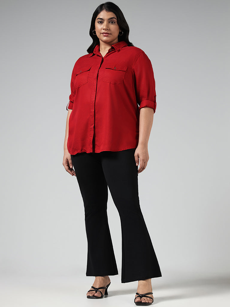 Gia Solid Red Shirt