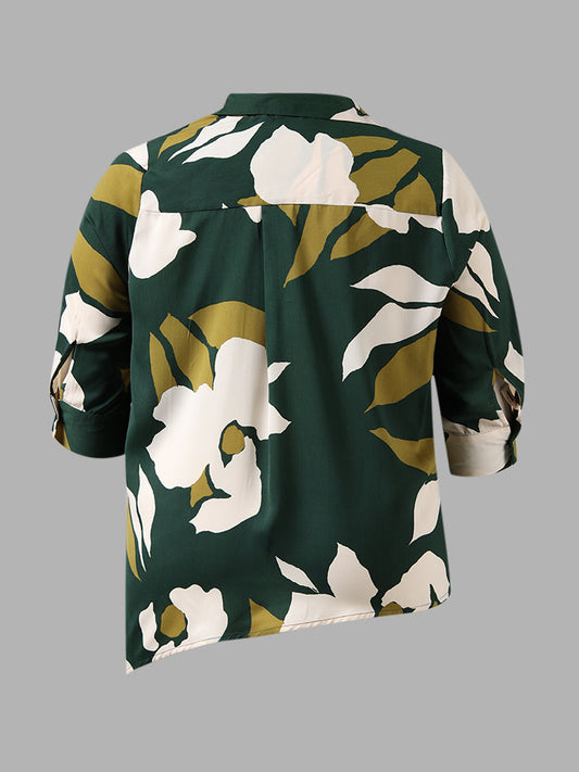 Gia Green Printed Shirt