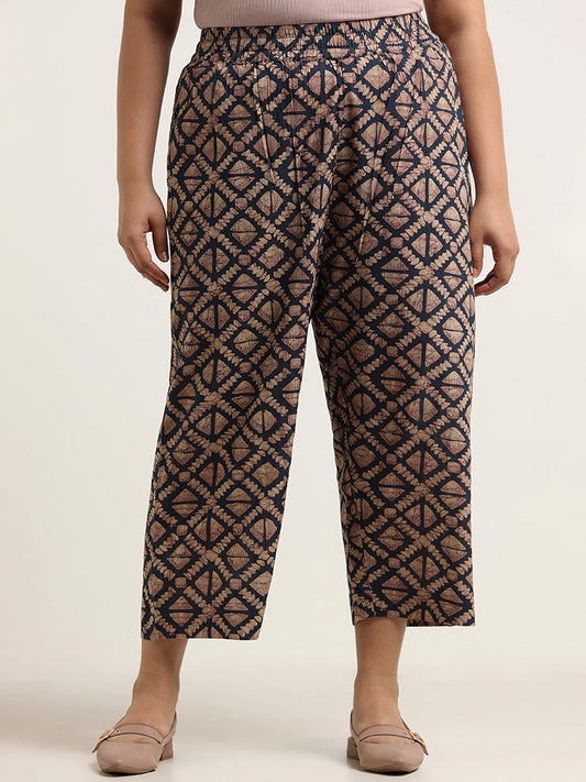 Diza Indigo Printed Palazzos