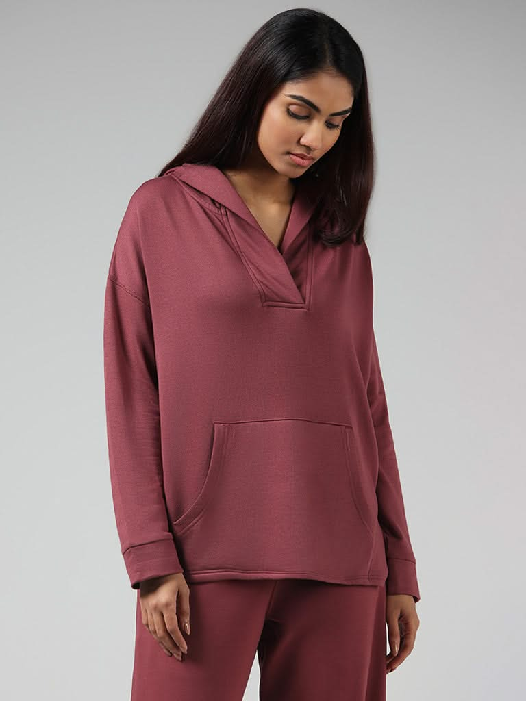 Wunderlove Solid Nude Pink Supersoft Hoodie