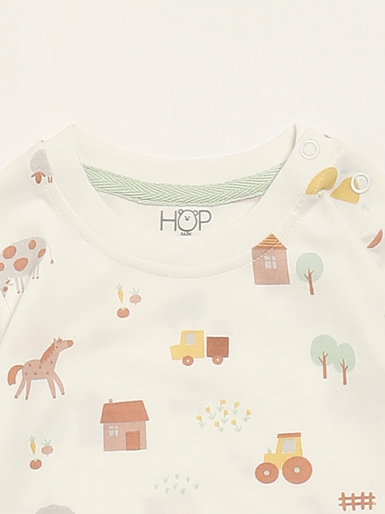 HOP Baby Multicolor Printed T-Shirt - Pack of 2