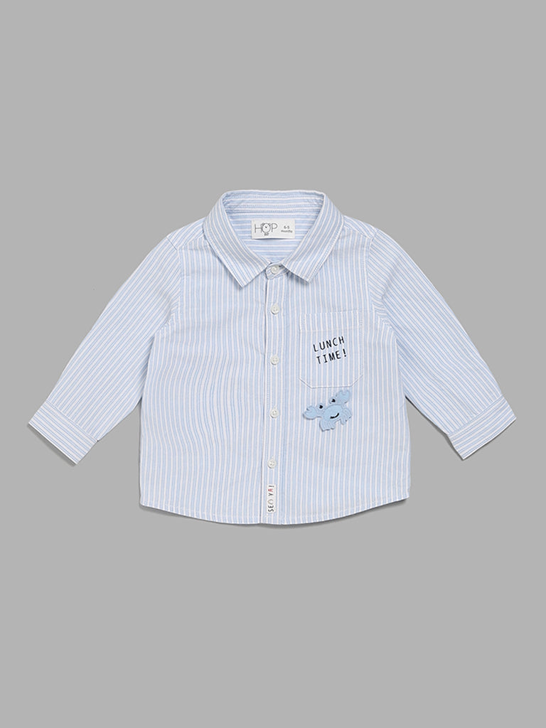 HOP Baby Striped Blue Shirt