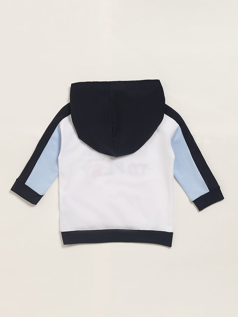 HOP Baby White Embroidered Sweatshirt