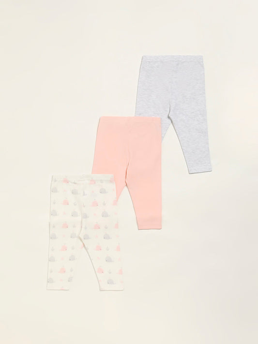 HOP Baby Pink Pants - Pack of 3