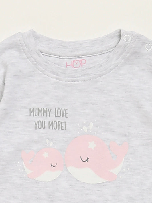 HOP Baby Pink Dolphin Printed T-Shirt - Pack of 3