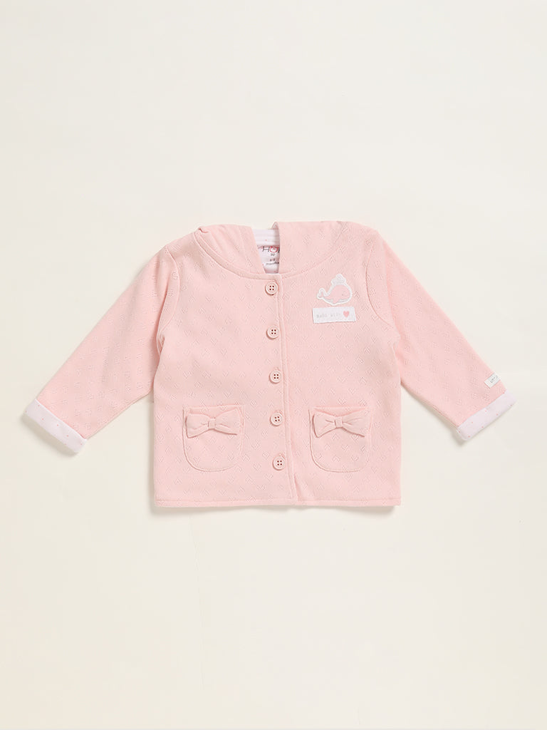 HOP Baby Peach Hoodie Cardigan