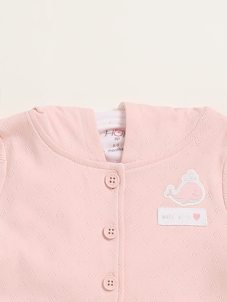 HOP Baby Peach Hoodie Cardigan