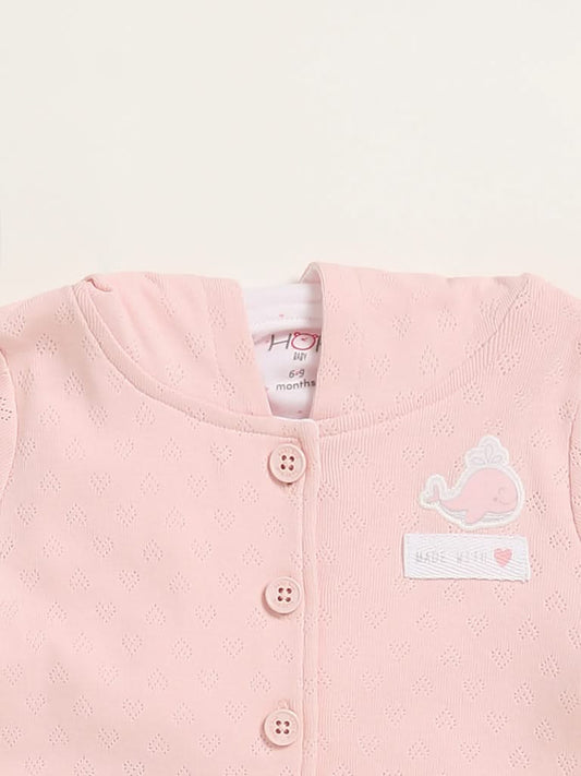 HOP Baby Peach Hoodie Cardigan