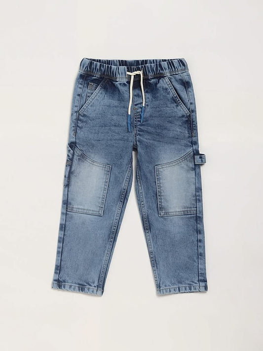 HOP Kids Solid Blue Jeans