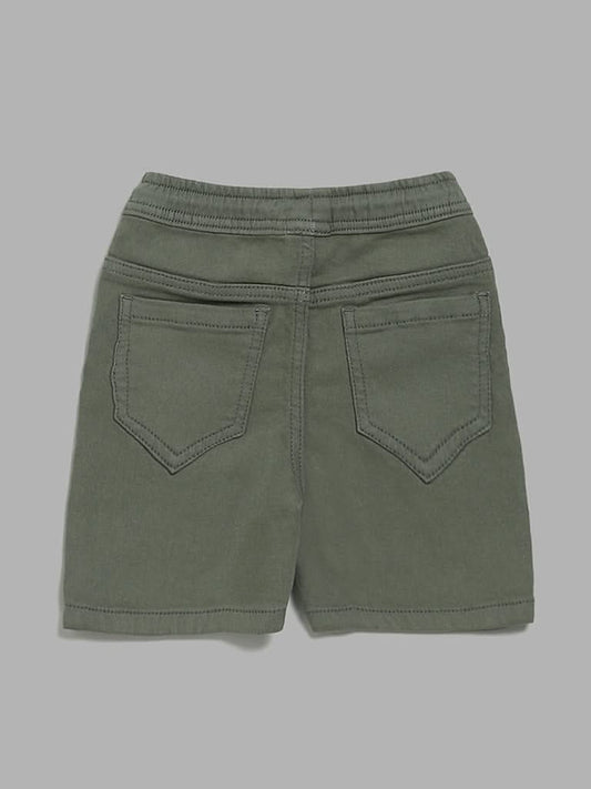 HOP Kids Green Denim Shorts