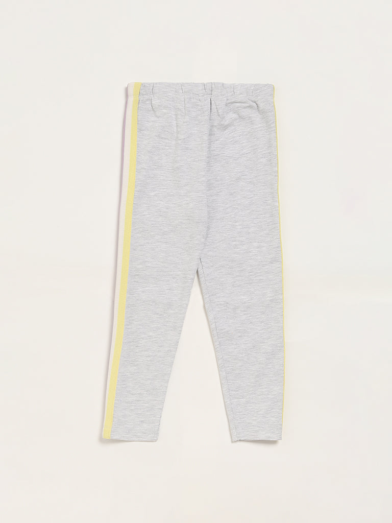 HOP Kids Grey Striped Leggings