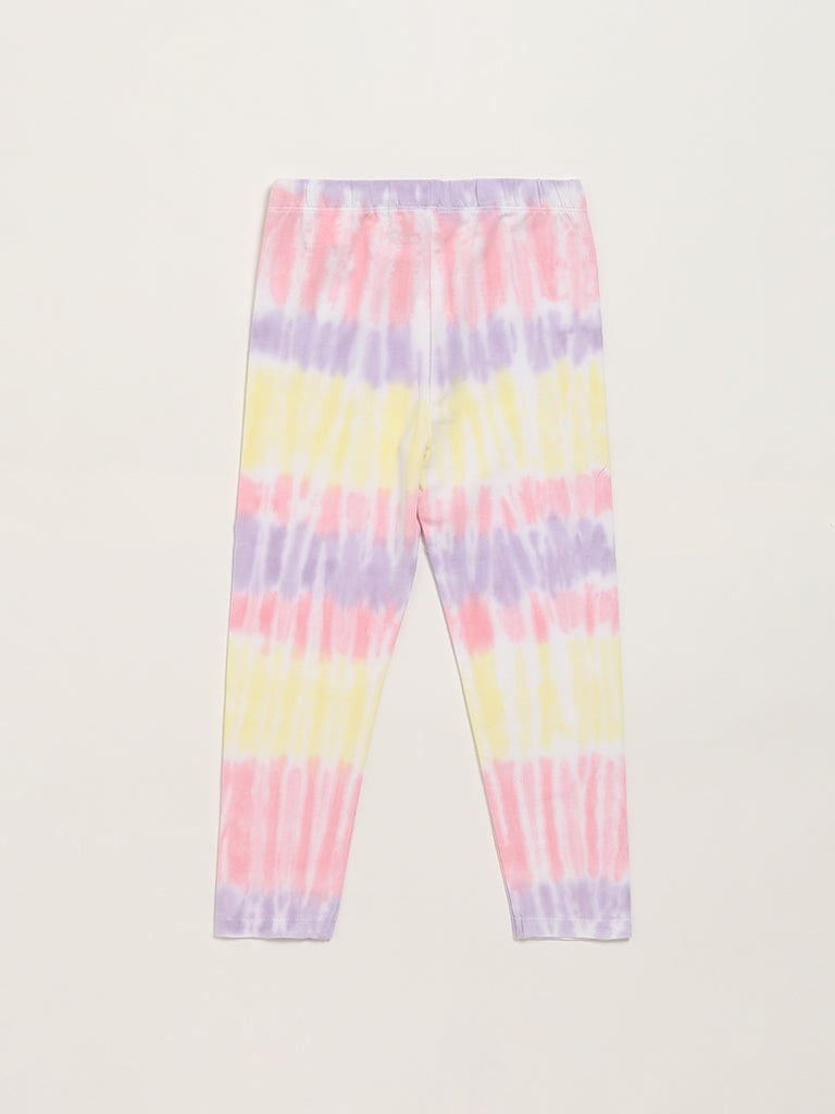 HOP Kids Multicolor Tie-Dye Leggings