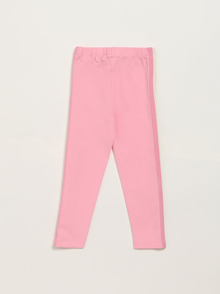 HOP Kids Pink Cotton Leggings