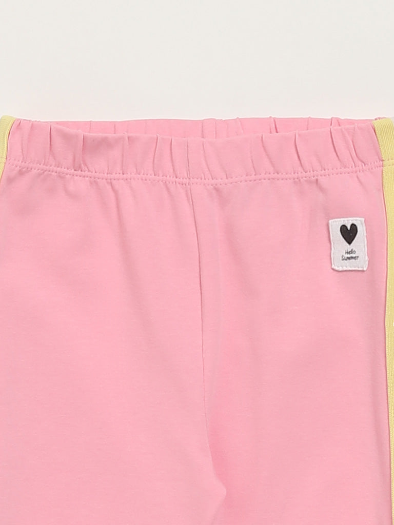 HOP Kids Pink Cotton Leggings