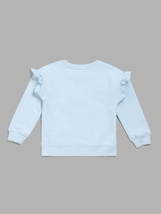 HOP Kids Blue Embroidered Sweatshirt