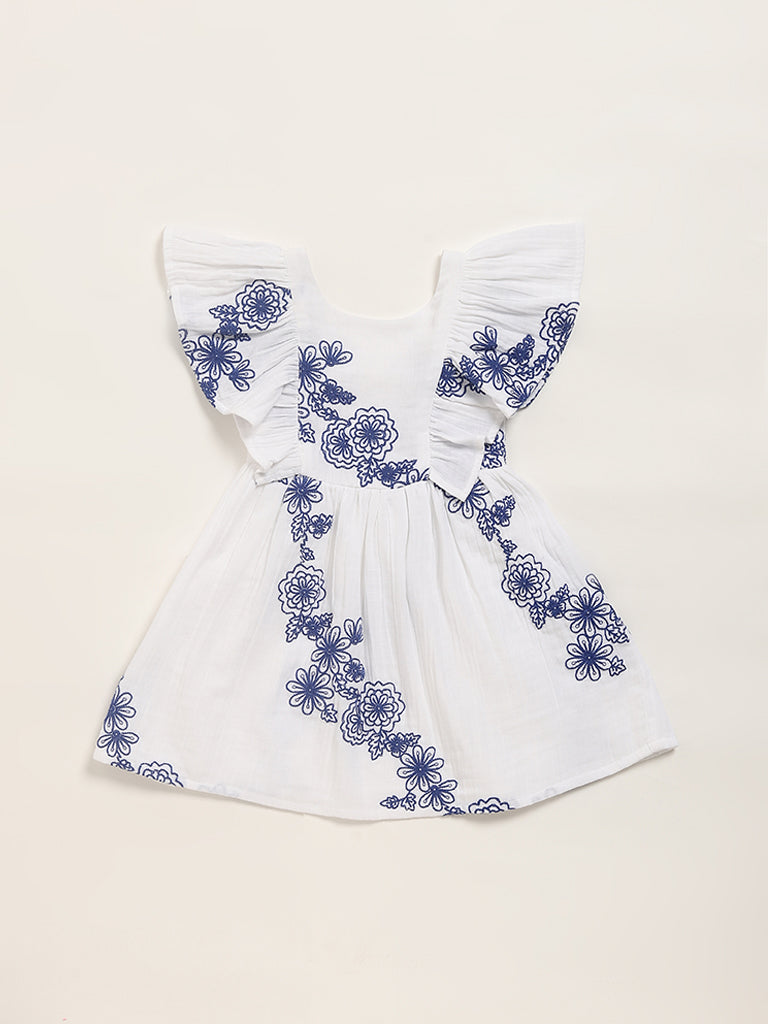 HOP Kids White Floral Dress