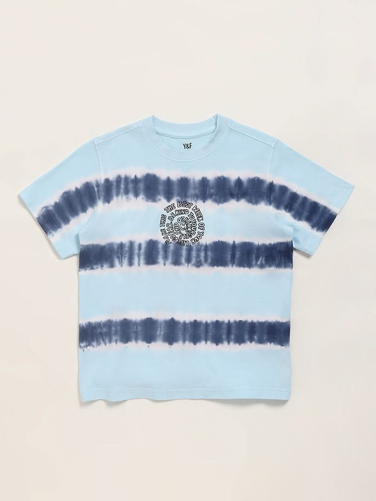 Y&F Kids Tie-Dye Blue T-Shirt