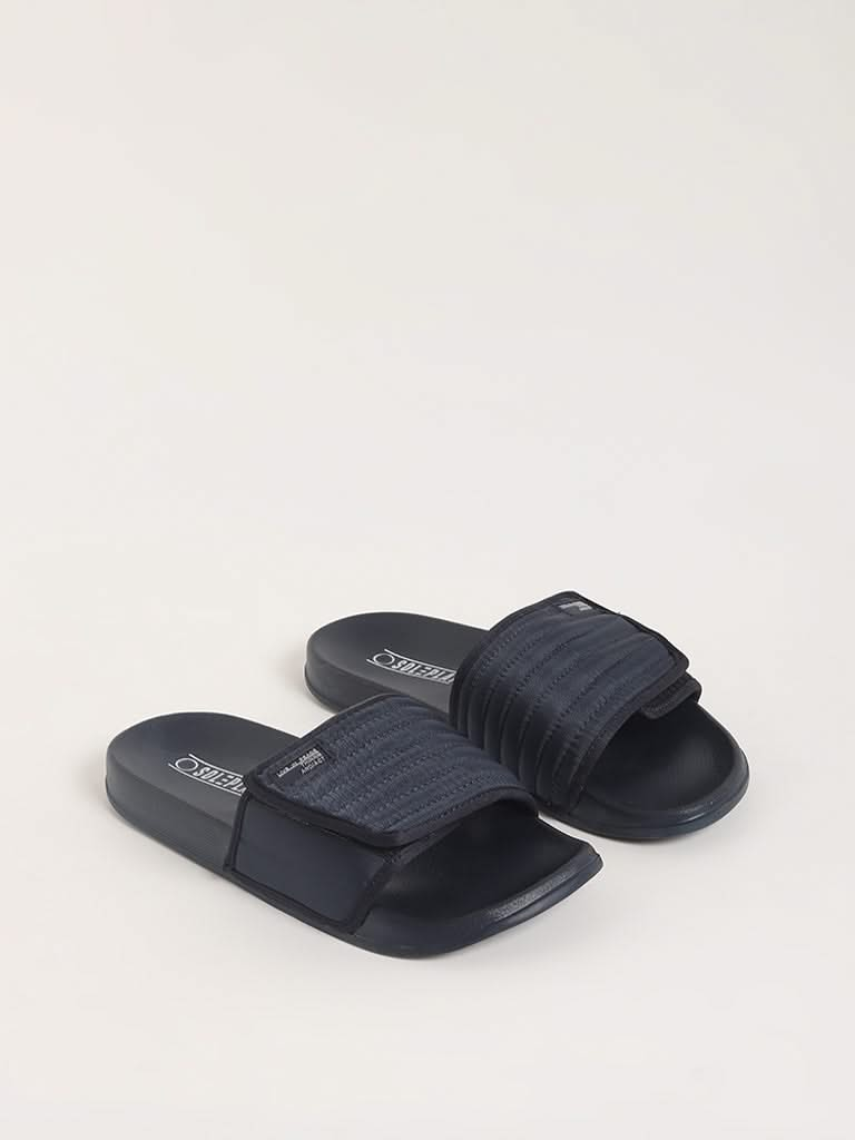 SOLEPLAY Navy Strap-On Slides