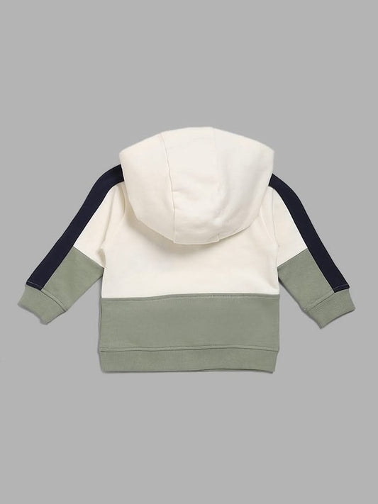 HOP Baby Car Embroidered Olive Sweatshirt