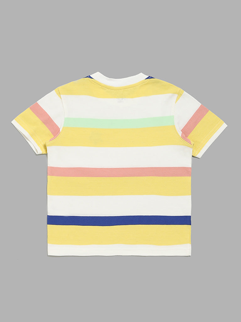 HOP Kids Yellow Striped T-Shirt