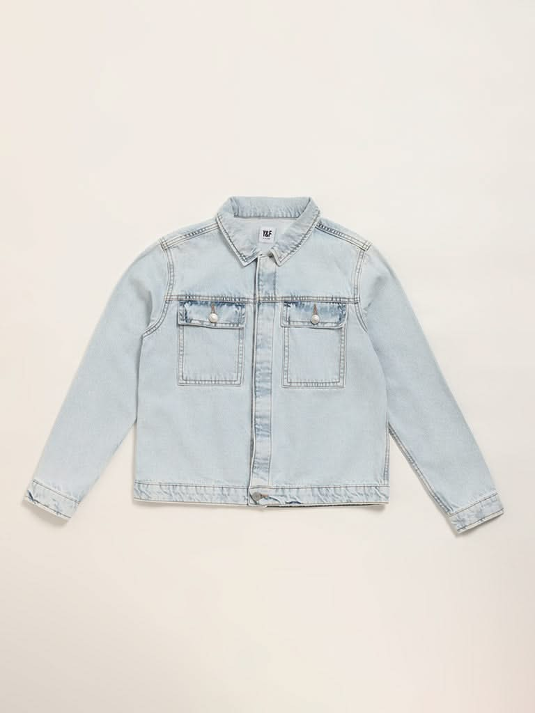 Y&F Kids Blue Denim Jacket